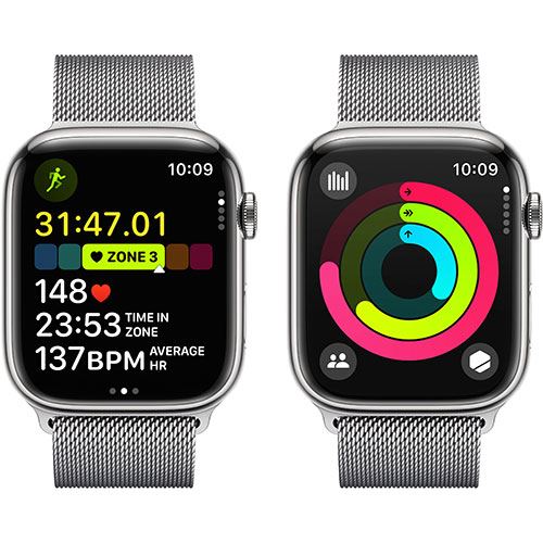 Apple Watch Series 9 GPS 45mm - Cellular - Aço Inoxidável Prateado | Bracelete Milanese Loop Prateado Online now