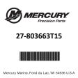 Mercury - Gasket - 27-803663T15 Online Sale